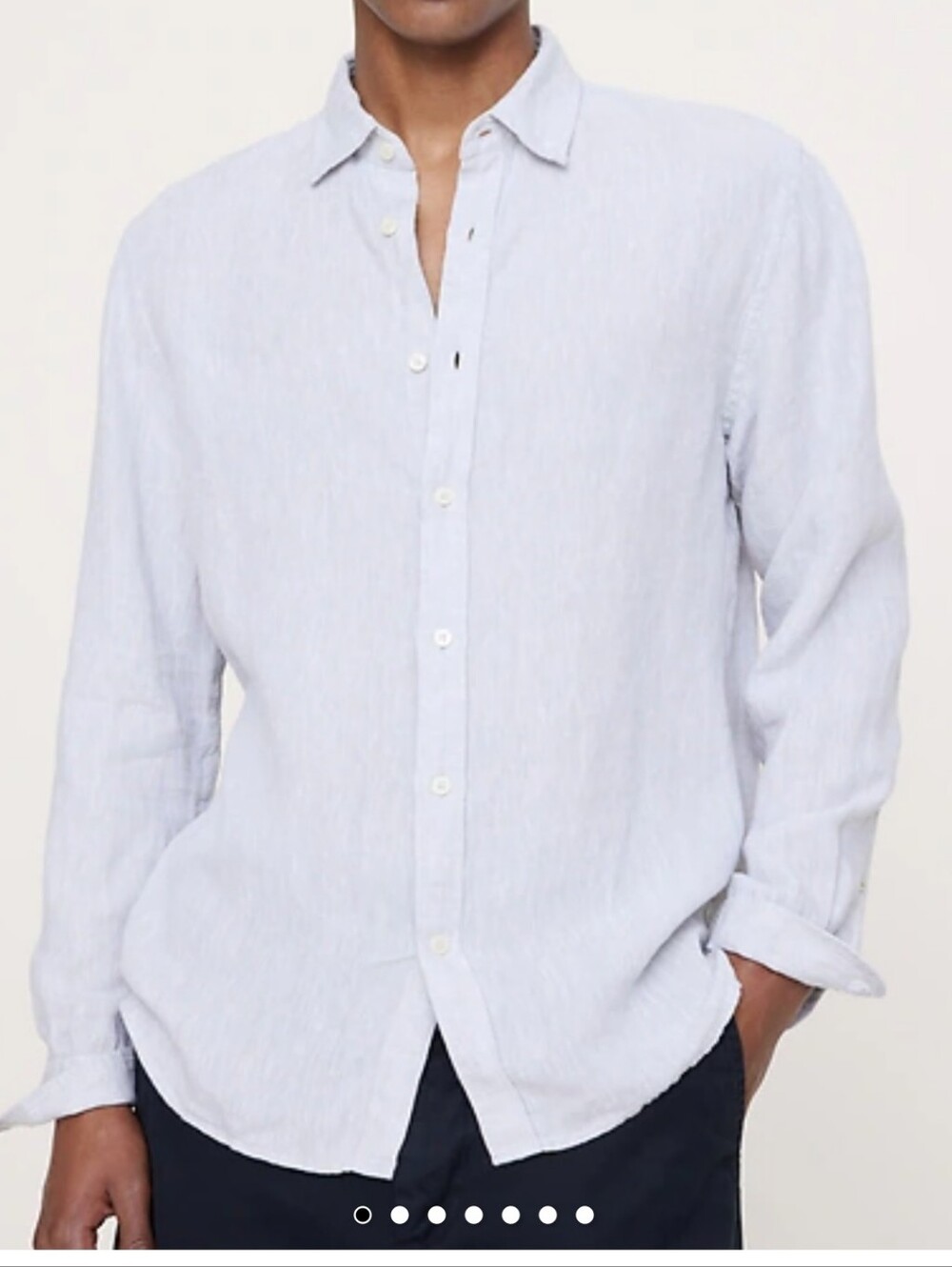Linen Banana Republic Pale Blue 100% Linen Button-Down Shirt. Summer. New w Tags